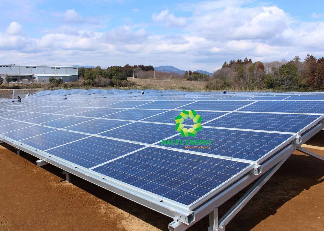 Labor Saving Ground Mount Solar Racking Systems Adjustable Solar