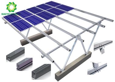 Solar Ground Aluminum Silver Carport Structures Solar Panel Racking Systems Solar Power Carport System