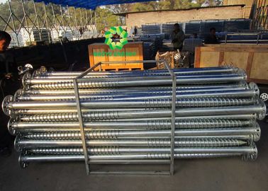 Galvanized Fence Screw Piles Simple And Easy Relocate For Solar Mounting System