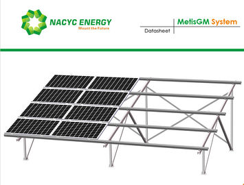 Silver Color High Strength Solar Panel Racking System With Reinforced Metis Rail