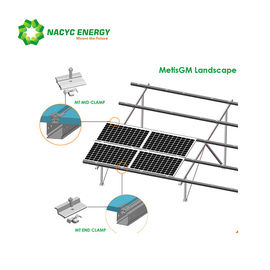 Silver Ground Mount Solar Racking Solution Easy Installation Economical And Practical