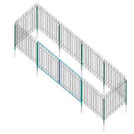 Pre - Assembled Metal Wire Mesh Fence Panels For Safety , Easy Installtion