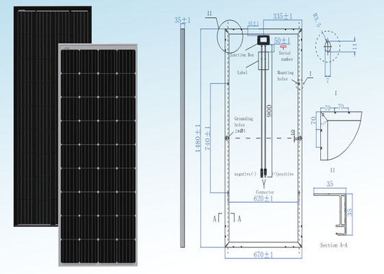 180 Watt White Backsheet Monocrystalline Solar PV Panel