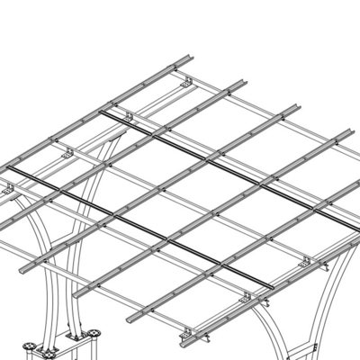 Ground Mount Racking System Lightweight Al6005-T5 With 25years Using